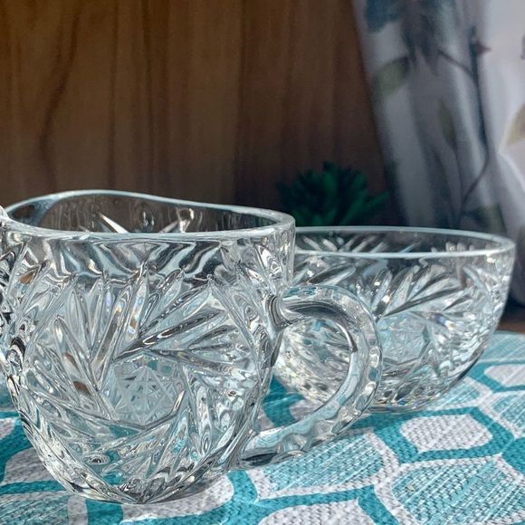 Pinwheel crystal sugar & creamer - Picture 4 of 6